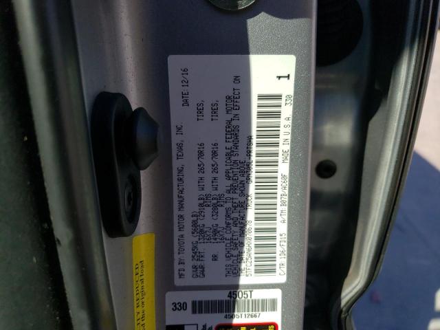 5TFCZ5AN6HX070678 - 2017 TOYOTA TACOMA DOUBLE CAB 银色 照片 12