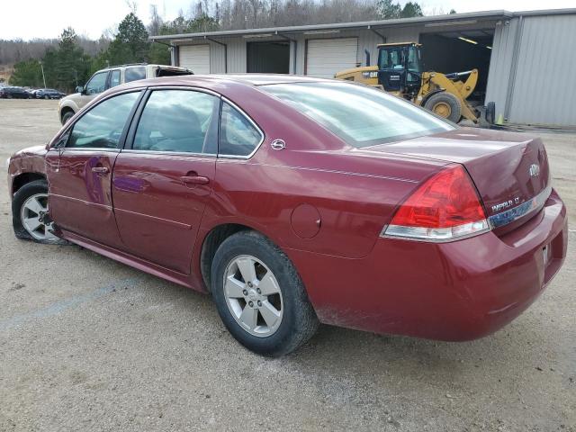 2G1WT57N391265960 - 2009 CHEVROLET IMPALA 1LT MAROON photo 2