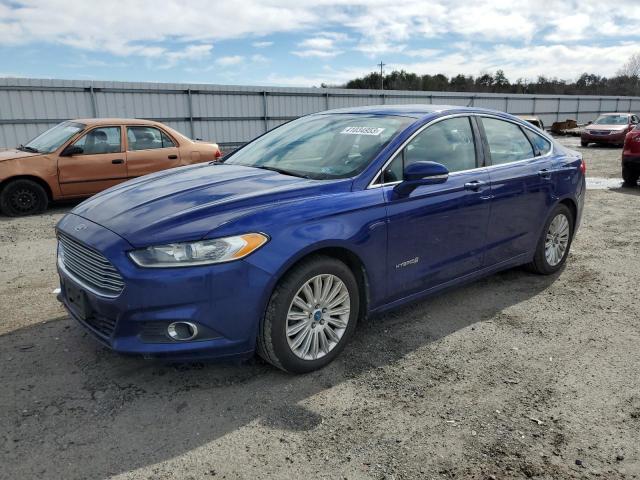 3FA6P0LU1DR153888 - 2013 FORD FUSION SE HYBRID BLUE photo 1