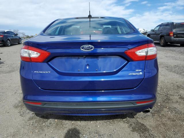 3FA6P0LU1DR153888 - 2013 FORD FUSION SE HYBRID BLUE photo 6