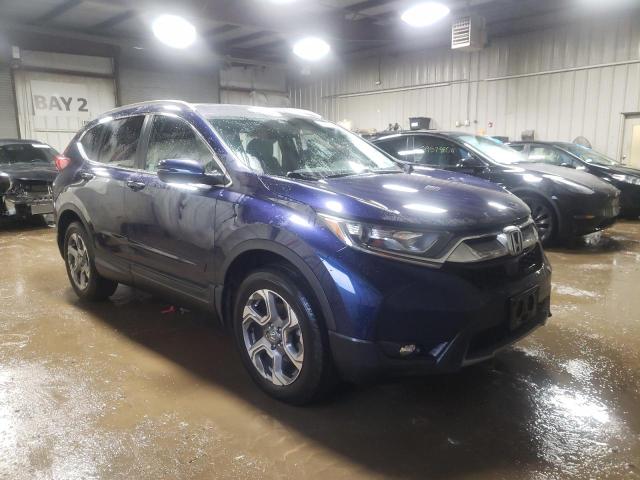 7FARW2H81JE043023 - 2018 HONDA CR-V EXL BLUE photo 4