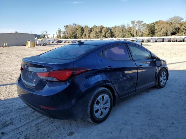 5NPDH4AE9GH729123 - 2016 HYUNDAI ELANTRA SE BLUE photo 3