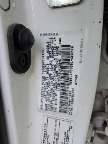 4T1BF32K42U012845 - 2002 TOYOTA CAMRY LE WHITE photo 12