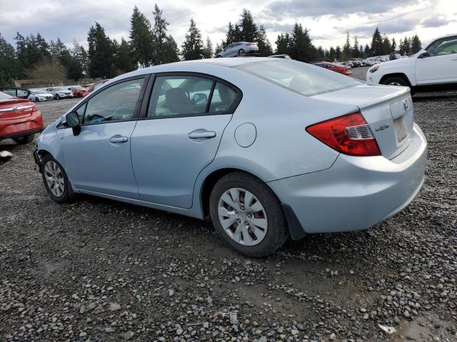 19XFB2F57CE323282 - 2012 HONDA CIVIC LX BLUE photo 2