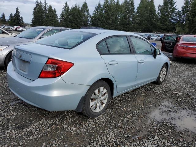 19XFB2F57CE323282 - 2012 HONDA CIVIC LX BLUE photo 3