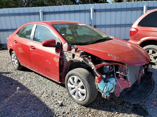 2T1BURHE1FC475205 - 2015 TOYOTA COROLLA L RED photo 4