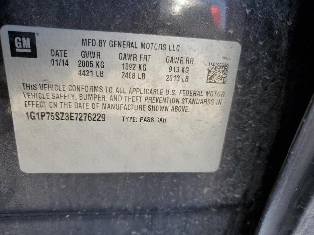 1G1P75SZ3E7276229 - 2014 CHEVROLET CRUZE GRAY photo 12