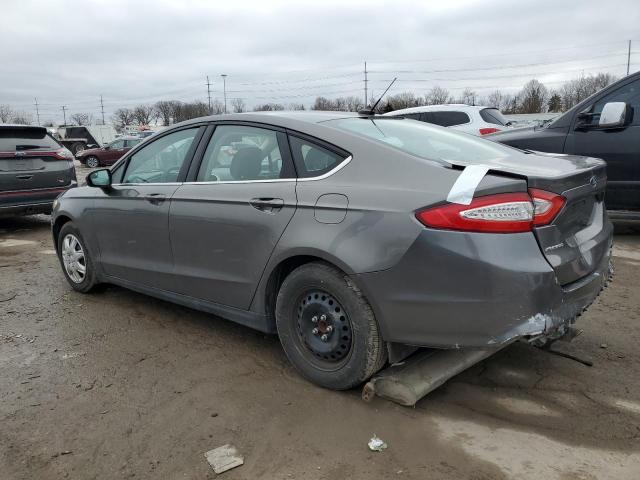 3FA6P0G77DR340122 - 2013 FORD FUSION S GRAY photo 2