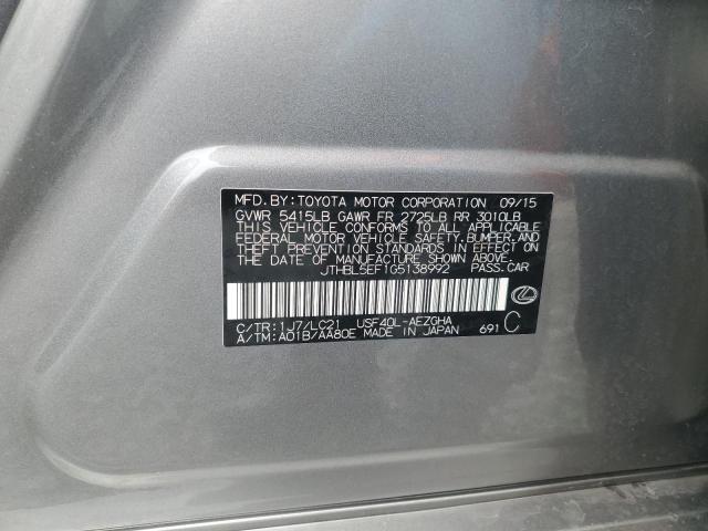 JTHBL5EF1G5138992 - 2016 LEXUS LS 460 SILVER photo 12