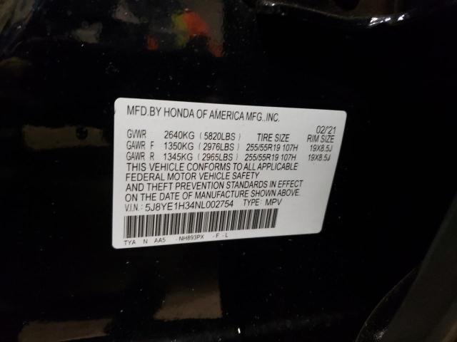 5J8YE1H34NL002754 - 2022 ACURA MDX BLACK photo 14