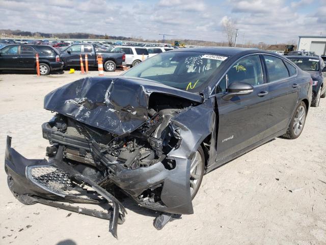 3FA6P0RU9KR188277 - 2019 FORD FUSION TITANIUM GRAY photo 2