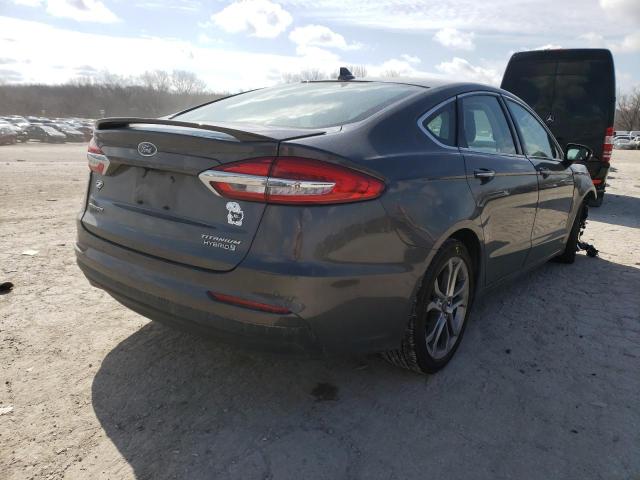 3FA6P0RU9KR188277 - 2019 FORD FUSION TITANIUM GRAY photo 4