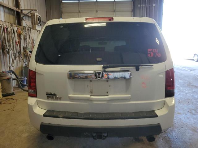 5FNYF38519B004656 - 2009 HONDA PILOT EXL WHITE photo 6