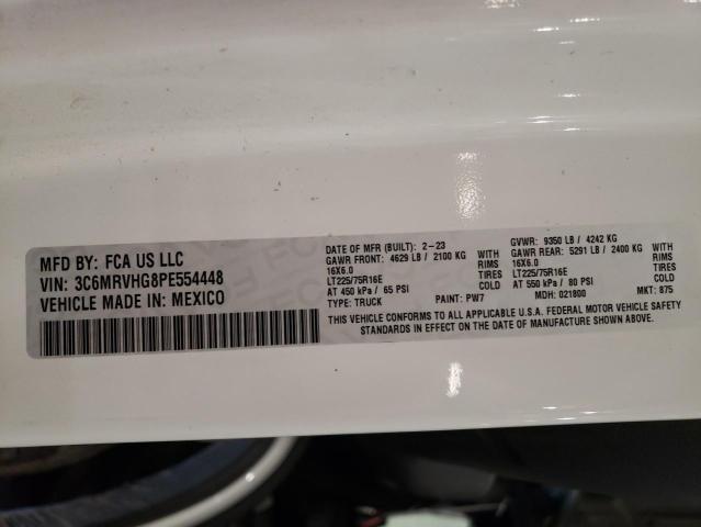 3C6MRVHG8PE554448 - 2023 RAM PROMASTER 3500 HIGH თეთრი ფოტო 13