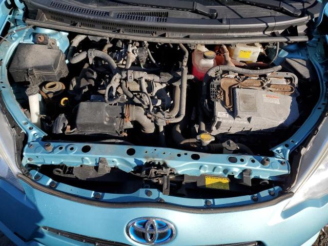 JTDKDTB38C1022915 - 2012 TOYOTA PRIUS C BLUE photo 11