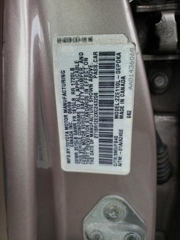 2T1BR12E2XC243208 - 1999 TOYOTA COROLLA VE TAN photo 12