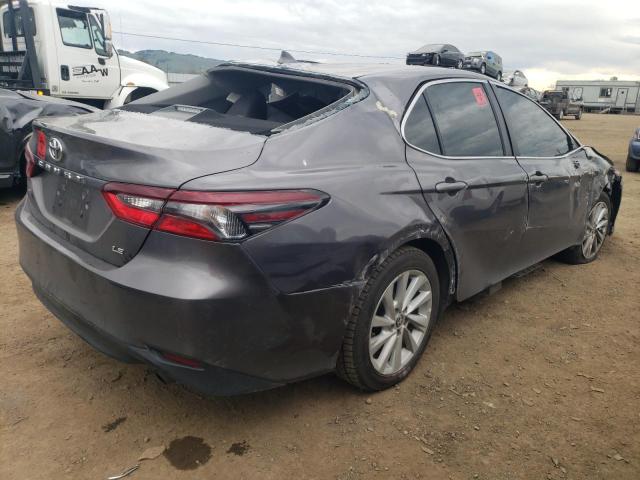 4T1C11AK0MU484956 - 2021 TOYOTA CAMRY LE GRAY photo 3