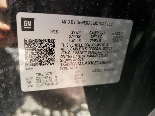 1GKKNMLAXKZ146544 - 2019 GMC ACADIA SLT-1 BLACK photo 13