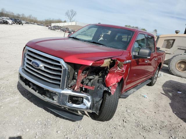 1FTEW1CF6GFC36458 - 2016 FORD F150 SUPERCREW RED photo 1
