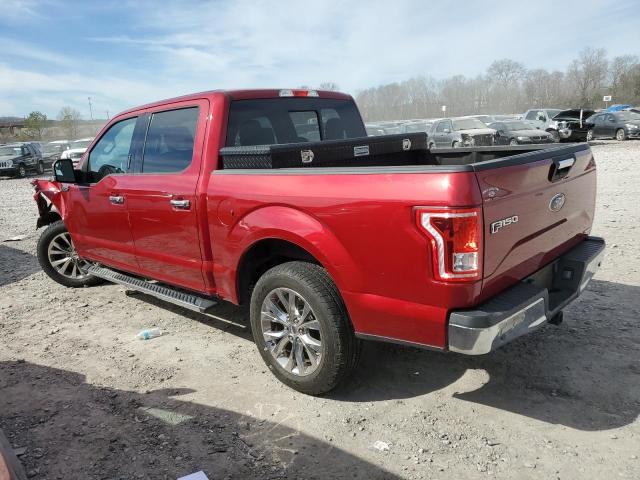 1FTEW1CF6GFC36458 - 2016 FORD F150 SUPERCREW RED photo 2
