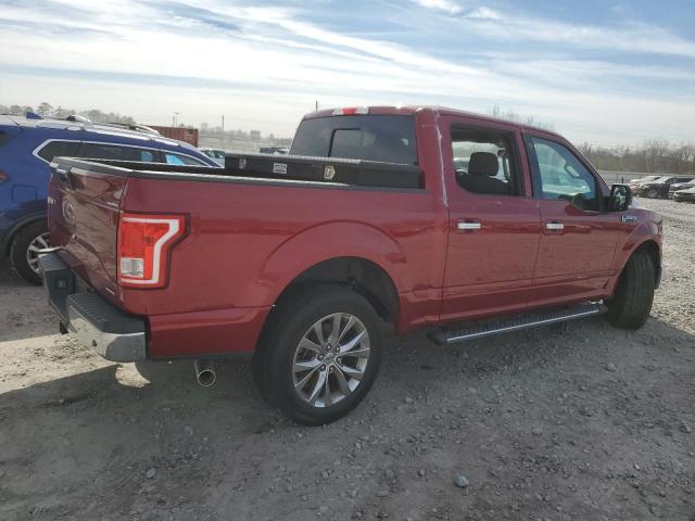1FTEW1CF6GFC36458 - 2016 FORD F150 SUPERCREW RED photo 3