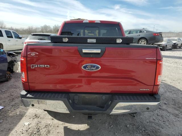 1FTEW1CF6GFC36458 - 2016 FORD F150 SUPERCREW RED photo 6