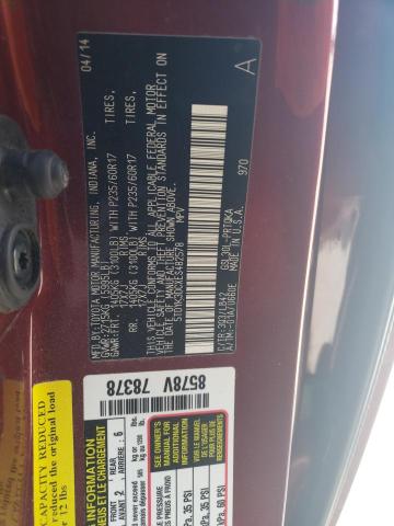 5TDYK3DCXES482578 - 2014 TOYOTA SIENNA XLE RED photo 13