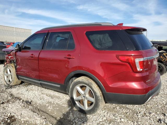 1FM5K8D81HGD17427 - 2017 FORD EXPLORER XLT MAROON photo 2