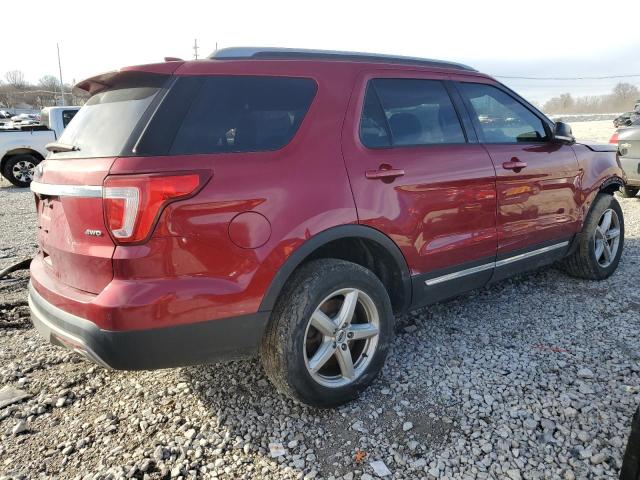 1FM5K8D81HGD17427 - 2017 FORD EXPLORER XLT MAROON photo 3