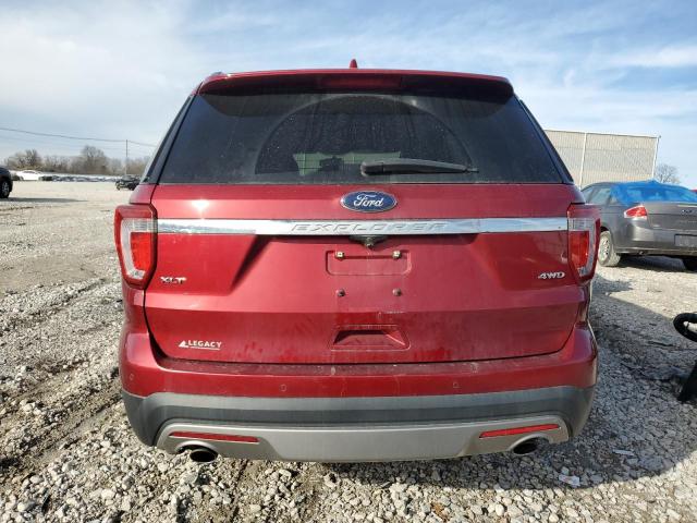 1FM5K8D81HGD17427 - 2017 FORD EXPLORER XLT MAROON photo 6