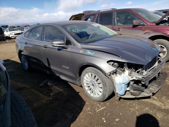 3FA6P0LU3ER157040 - 2014 FORD FUSION SE HYBRID GRAY photo 4