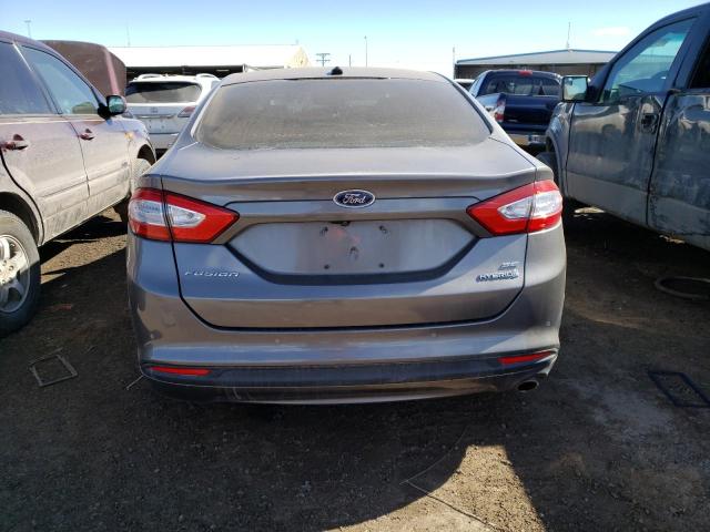 3FA6P0LU3ER157040 - 2014 FORD FUSION SE HYBRID GRAY photo 6