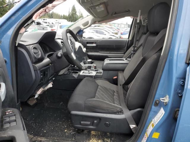 5TFUY5F12KX851573 - 2019 TOYOTA TUNDRA DOUBLE CAB SR/SR5 BLUE photo 7