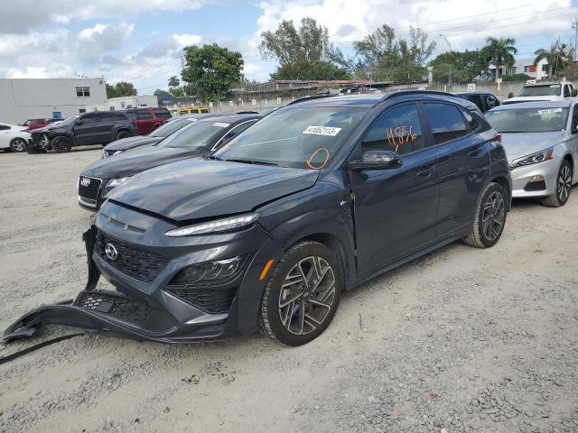 KM8K33A31NU831514 - 2022 HYUNDAI KONA N LINE GRAY photo 1