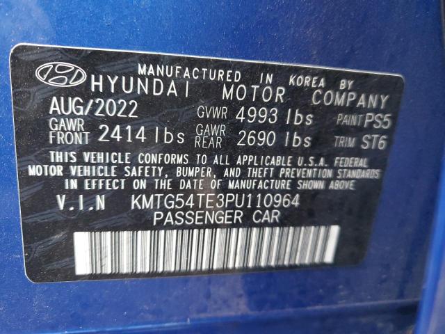 KMTG54TE3PU110964 - 2023 GENESIS G70 BASE BLUE photo 12