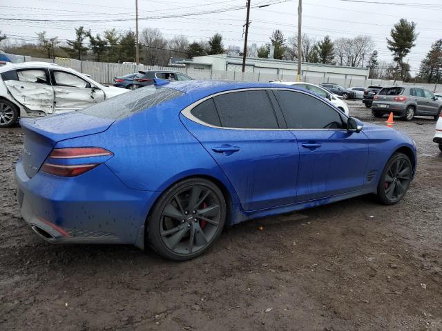 KMTG54TE3PU110964 - 2023 GENESIS G70 BASE BLUE photo 3