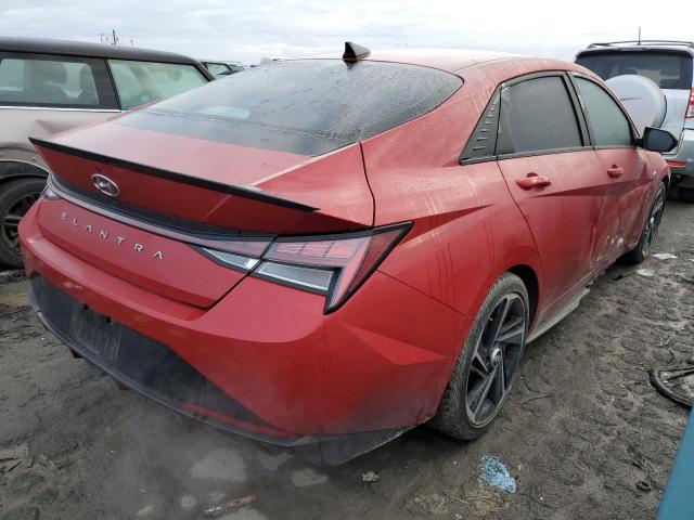 KMHLR4AF4NU340146 - 2022 HYUNDAI ELANTRA N LINE RED photo 3