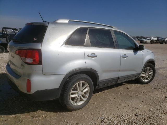 5XYKT4A61FG583692 - 2015 KIA SORENTO LX SILVER photo 3