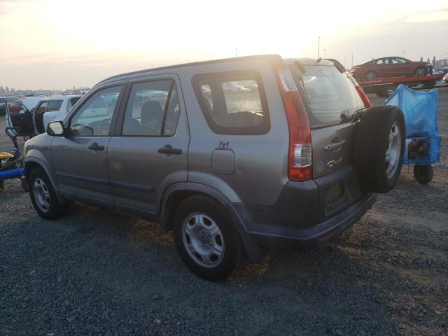 JHLRD78506C017847 - 2006 HONDA CR-V LX GRAY photo 2