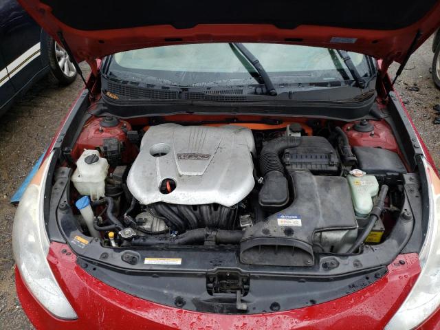 KMHEC4A44DA081523 - 2013 HYUNDAI SONATA HYBRID RED photo 11