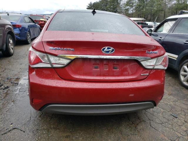 KMHEC4A44DA081523 - 2013 HYUNDAI SONATA HYBRID RED photo 6