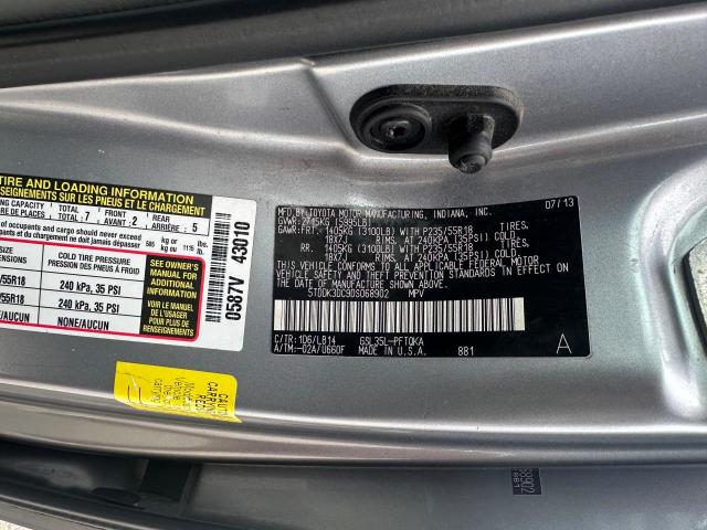 5TDDK3DC9DS068902 - 2013 TOYOTA SIENNA XLE SILVER photo 10