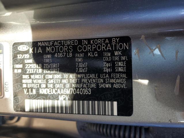 KNDEUCAA6M7040163 - 2021 KIA SELTOS S SILVER photo 12