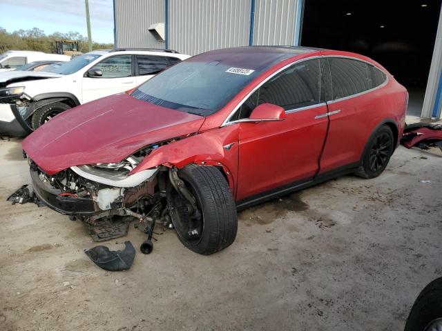 5YJXCDE23HF052162 - 2017 TESLA MODEL X RED photo 1