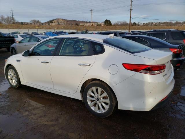 5XXGT4L38GG004437 - 2016 KIA OPTIMA LX WHITE photo 2