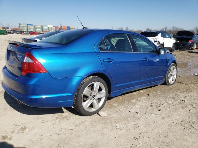 3FAHP0DC9CR267859 - 2012 FORD FUSION SPORT BLUE photo 3