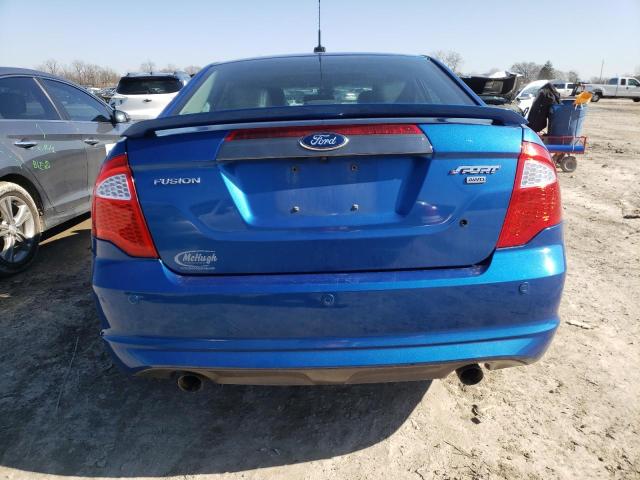 3FAHP0DC9CR267859 - 2012 FORD FUSION SPORT BLUE photo 6