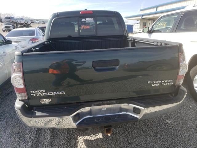 5TEJU4GN4AZ700591 - 2010 TOYOTA TACOMA DOUBLE CAB PRERUNNER GREEN photo 6
