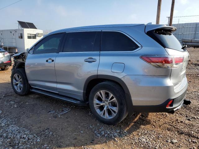 5TDKKRFH4ES034189 - 2014 TOYOTA HIGHLANDER XLE GRAY photo 2