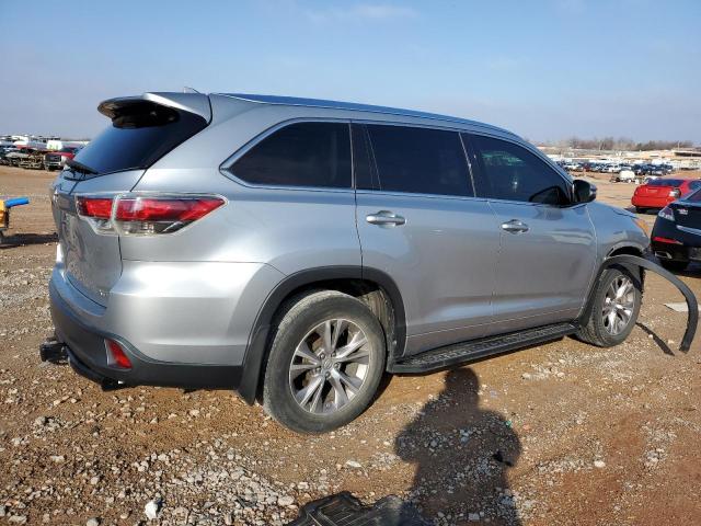 5TDKKRFH4ES034189 - 2014 TOYOTA HIGHLANDER XLE GRAY photo 3